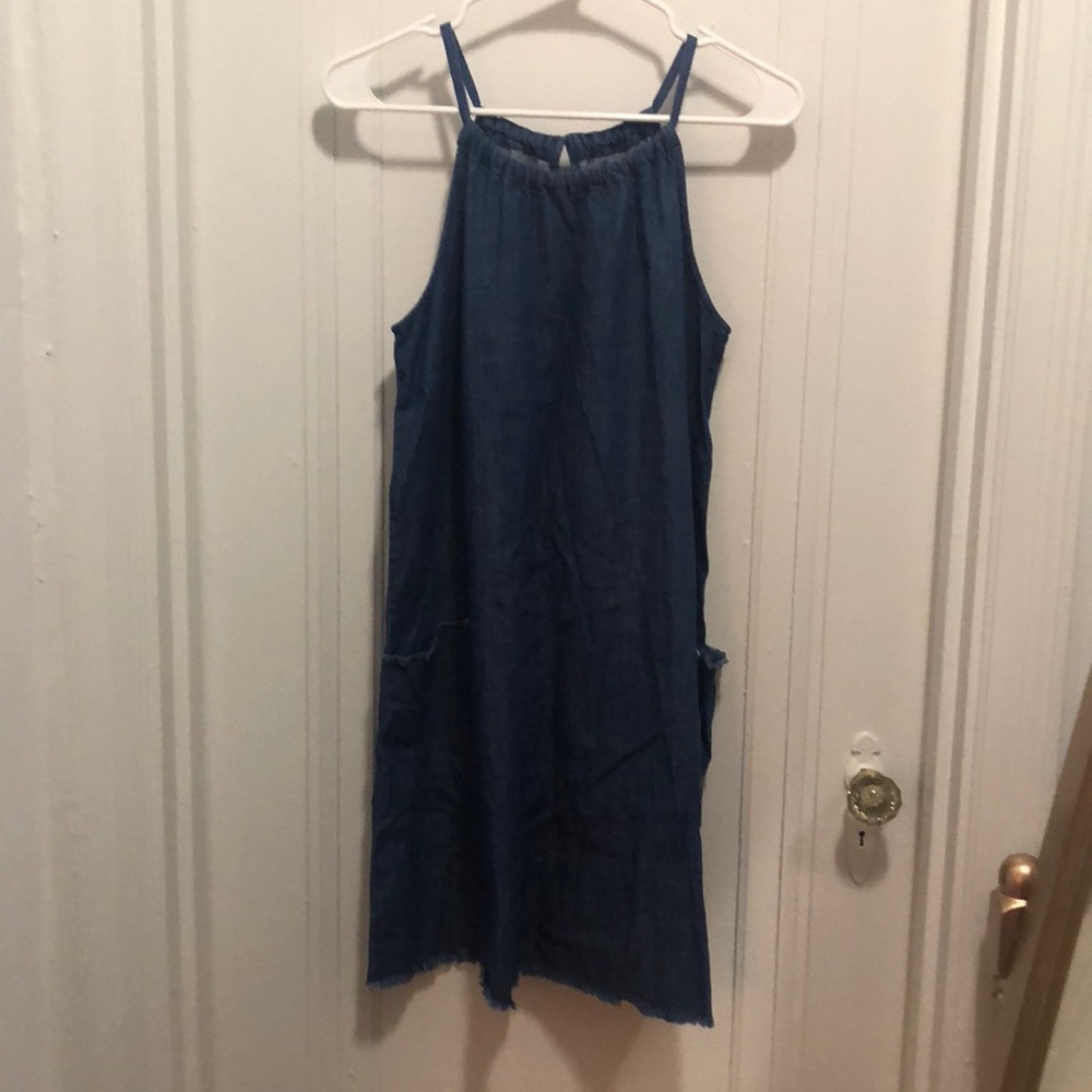 Denim sleeveless dress